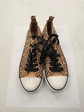 Outwoods Leopard Print Sneakers Shoes Tan 90s VTG Street Style - Womens 10